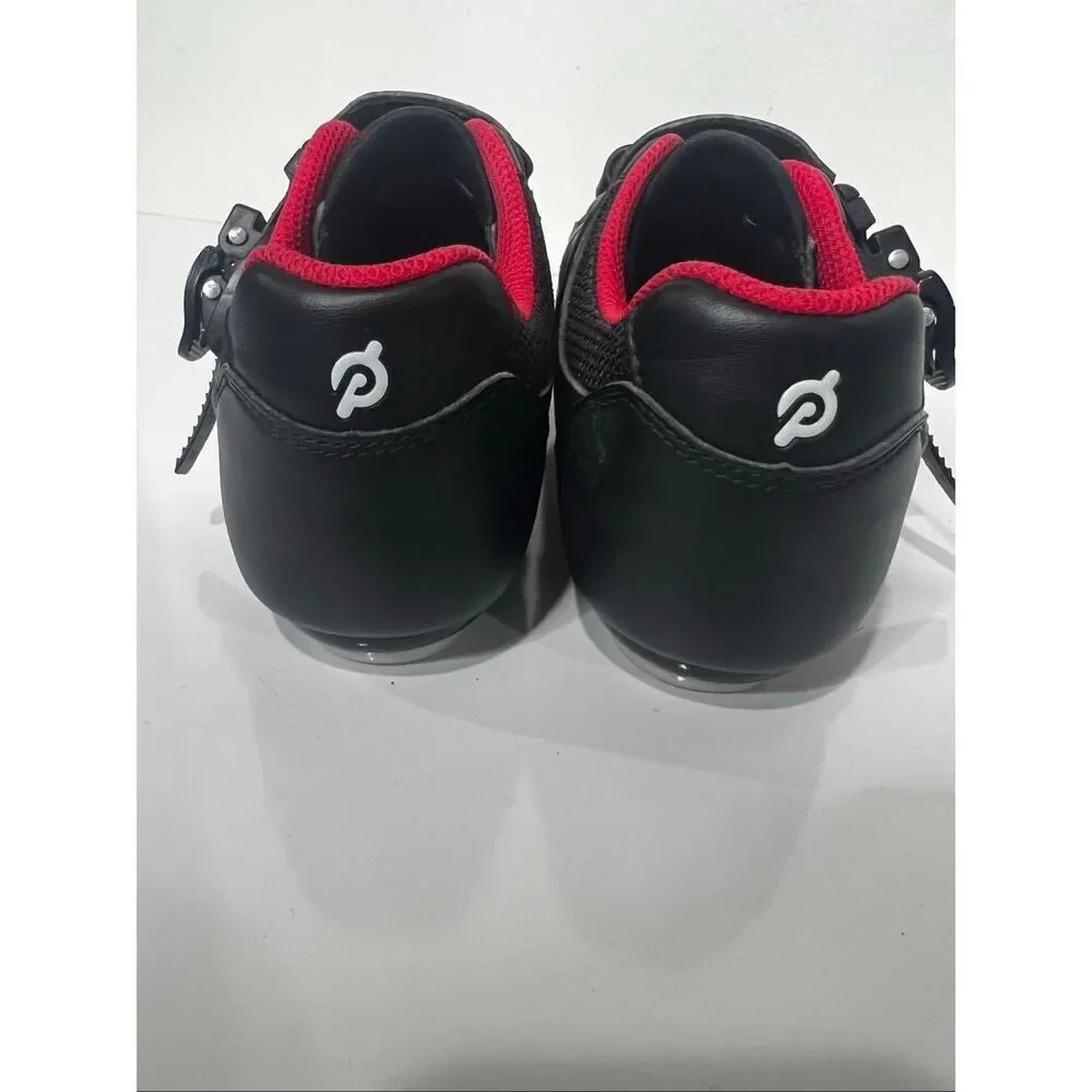 Peloton Black Red Biking Cycling Spin Sneakers Sz 39